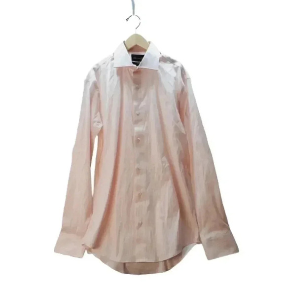 Bonobos Long-sleeved Button-up Slim Fit Light Pink White Checked Shirt - Picture 1 of 8